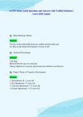 LCSW Study Guide Questions and Answers with Verified Solutions &vert;&NewLine;Latest 2026 Update