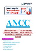 ANCC Nursing Informatics Certification  100&plus; Exam Questions&comma; Answers & Clinical Rationales 2026&sol;2027 Updated  &vert; Chamberlain University