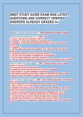 SMQT STUDY GUIDE EXAM 2026 LATEST&NewLine;QUESTIONS AND CORRECT VERIFIED&NewLine;ANSWERS ALREADY GRADED A&plus;