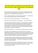 AMA CPM Module&colon; Enhancing Communication Skills Test with all Correct & 100&percnt; Verified Answers &vert;Guaranteed to Pass