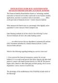 FINTECH STUDY GUIDE QUIZ 1 QUESTIONS WITH DETAILED VERIFIED AND 100&percnt; ACCURATE ANSWERS