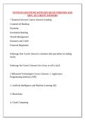 FINTECH QUESTIONS WITH DETAILED VERIFIED AND 100&percnt; ACCURATE ANSWERS