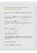 Texas Nursing Jurisprudence Exam questions and&NewLine;answers Graded A&plus;&vert;latest update&NewLine;Primary resources for state law - Texas Board of Nursing Nursing Practice&NewLine;Acts&NewLine;Nursing Jurisprudence - Rules&sol; Ethics&sol; Morals and how the nurses function&NewLine;in a healthcare se