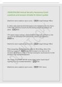USSOUTHCOM Annual Security Awareness Exam&NewLine;questions and answers Graded A&plus;&vert;latest update&NewLine;Identify the correct employee type or access&period; - Foreign Exchange Officer&NewLine;It is OK to talk around classified information on the telephone&comma; if it is done from a&NewLine;USSO