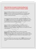 WGU C810 Key Concepts & Understanding Exam&NewLine;questions and answers Graded A&plus;&vert;latest update&NewLine;What is the difference between primary and secondary data sources&quest; -&NewLine;Primary data is created directly during patient care&period; Secondary data is&NewLine;derived from primary 
