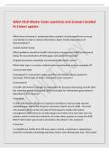 WGU C810 Master Exam questions and answers Graded&NewLine;A&plus;&vert;latest update&NewLine;Which form of review is conducted after a patient is discharged from an acute&NewLine;care facility in order to obtain information about trends and patterns of&NewLine;documentation&quest;&NewLine;Closed-record re