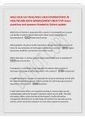 WGU C810 OA FINAL&sol;WGU C810 FOUNDATIONS IN&NewLine;HEALTHCARE DATA MANAGEMENT OBJECTIVE Exam&NewLine;questions and answers Graded A&plus;&vert;latest update&NewLine;Which form of review is conducted after a patient is discharged from an acute&NewLine;care facility in order to obtain informatio