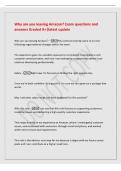 Why are you leaving Amazon&quest; Exam questions and&NewLine;answers Graded A&plus;&vert;latest update&NewLine;Why are you leaving Amazon&quest; -My contract recently came to an end&NewLine;following organisational changes within the team&period;&NewLine;The experience gave me valuable exposure to compliance in