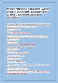 NREMT PRACTICE EXAM 2026 LATEST&NewLine;UPDATE QUESTIONS AND CORRECT&NewLine;VERIFIED ANSWERS ALREADY&NewLine;GRADED A&plus;