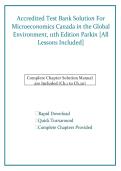 Test Bank for Microeconomics&colon; Canada in the Global Environment&comma; 11th Edition by Parkin