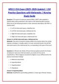 NR511 CEA Exam &lpar;2025&ndash;2026 Update&rpar; &vert; 150 &NewLine;Practice Questions with Rationales &vert; Nursing &NewLine;Study Guide