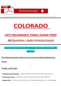 Colorado Life Insurance Final Exam &ndash; Complete Test Bank with 400&plus; Practice Questions & Verified Answers &vert; CO Division of Insurance Licensing Prep &vert; 2025&sol;2026 Updated &vert; A&plus; Graded