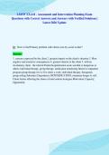 LMSW EXAM - Assessment and Intervention Planning Exam&NewLine;Questions with Correct Answers and Answers with Verified Solutions &vert;&NewLine;Latest 2026 Update