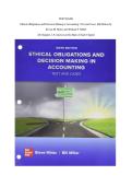 Ethical Obligations and Decision Making in Accounting&colon; Text and Cases&comma; 6th edition TEST BANK by Mintz & Miller 