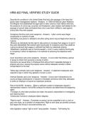 HRM 402 FINAL VERIFIED STUDY GUIDE