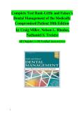 Test Bank for Little and Falace's Dental Management of the Medically Compromised Patient&comma; 10th Edition by Craig Miller &vert; Complete Chapters 1&ndash;30 &vert; Verified Answers