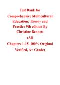 Comprehensive Multicultural Education&colon; Theory and Practice&comma; 9th edition &mdash; by Christine Bennett &vert; Complete Test Bank &lpar;Ch&period; 1-15&rpar;