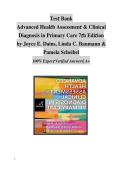 Test Bank for Advanced Health Assessment & Clinical Diagnosis in Primary Care&comma; 7th Edition &vert; Verified Questions & Answers