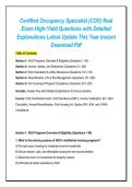 Certified Occupancy Specialist &lpar;COS&rpar; Real&NewLine;Exam High-Yield Questions with Detailed&NewLine;Explanations Latest Update This Year Instant&NewLine;Download Pdf