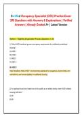 Certified Occupancy Specialist &lpar;COS&rpar; Practice Exam 2026&ndash;2027 &vert; Practice Questions with Answers & Detailed Explanations &vert; Affordable Housing&comma; HUD Eligibility&comma; LIHTC&comma; Fair Housing & Compliance Study Guide