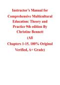 Comprehensive Multicultural Education&colon; Theory and Practice&comma; 9th edition  &mdash; by Christine Bennett &vert; Complete Solutions Manual &lpar;Chapter 1-15&rpar;