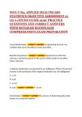 WGU C784  APPLIED HEALTHCARE STATISTICS OBJECTIVE ASSESSMENT &num;1 OA &num;1 STUDY GUIDE 2026  PRACTICE QUESTIONS AND CORRECT ANSWERS WITH DETAILED RATIONALES  COMPREHENSIVE EXAM PREPARATION