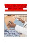 Test Bank for Bates' Guide to Physical Examination and History Taking&comma; 13th Edition &vert; Chapters 1&ndash;20 with Rationales