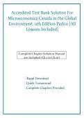 Test Bank for Microeconomics&colon; Canada in the Global Environment&comma; 11th Edition by Parkin