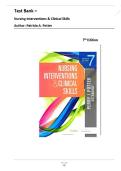 Complete Test Bank for Nursing Interventions and Clinical Skills&comma; 7th Edition by Potter&period; This study resource includes chapter-by-chapter practice questions with correct answers and detailed rationales to support nursing students preparing for quizzes&comma; exa