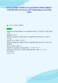 LUOA ALGEBRA II MODULE 10 &vert; QUESTIONS WITH CORRECT&NewLine;ANSWERS 100&percnt; and Answers with Verified Solutions &vert; Latest 2026&NewLine;Update