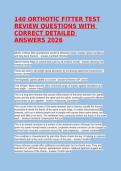 Testbank&colon; 140 Orthotic Fitter Test Review Questions with Detailed Answers 2026&NewLine;&NewLine;