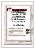 CDFM Module 2 Exam 2026&sol;2027 Questions and Verified Answers With Rationale