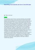 Marine Biology Exam 4 Questions and Answers &vert; Latest 2026 Update