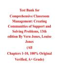 Comprehensive Classroom Management&colon; Creating Communities of Support and Solving Problems&comma; 13th edition &mdash; By Vern Jones&comma; Louise Jones &vert; Complete Test Bank &lpar;Chapter 1-10&rpar;