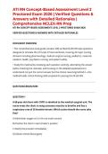 ATI RN Concept-Based Assessment Level 2 Proctored Exam 2026 &vert; Verified Questions & Answers with Detailed Rationales &vert; Comprehensive NCLEX-RN Prep