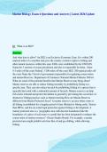 Marine Biology Exam 4 Questions and Answers &vert; Latest 2026 Update