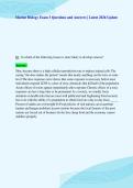 Marine Biology Exam 3 Questions and Answers &vert; Latest 2026 Update