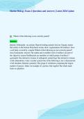 Marine Biology Exam 2 Questions and Answers &vert; Latest 2026 Update&NewLine;