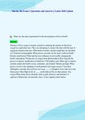 Marine Bio Exam 1 Questions and Answers &vert; Latest 2026 Update
