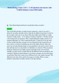 Marine Biology&comma; Exam 1 &lpar;Ch 1 - 5&comma; 10&rpar; Questions and Answers with&NewLine;Verified Solutions &vert; Latest 2026 Update