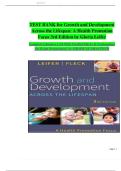 Test Bank Complete&lowbar; Growth and Development Across the Lifespan&colon; A Health Promotion Focus 3rd Edition&comma; &lpar;2021&rpar; by Gloria Leifer & Eve Fleck&vert; Verified All Chapters 1-16&vert; Latest