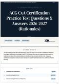 ACG CxA Certification Practice Test Questions & Answers 2026-2027 &lpar;Rationales&rpar;