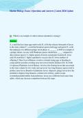 Marine Biology Exam 1 Questions and Answers &vert; Latest 2026 Update