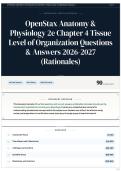 OpenStax Anatomy & Physiology 2e Chapter 4 Tissue Level of Organization Questions & Answers 2026&sol;2027 &lpar;Rationales&rpar;