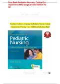 Test Bank for Davis Advantage for Pediatric Nursing Critical Components of Nursing Care&comma; 3rd Edition by Kathryn Rudd &vert; 9781719645706 &vert; All Chapters with Answers and Rationals