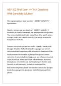 A&P 102 Final Exam Ivy Tech Questions With Complete Solutions 