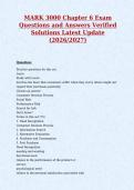 MARK 3000 Chapter 6 Exam&NewLine;Questions and Answers Verified&NewLine;Solutions Latest Update&NewLine;&lpar;2026&sol;2027&rpar;