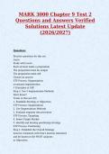 MARK 3000 Chapter 9 Test 2&NewLine;Questions and Answers Verified&NewLine;Solutions Latest Update&NewLine;&lpar;2026&sol;2027&rpar;