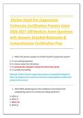 Kitchen Hood Fire Suppression Technician Certification Practice Exam 2026&ndash;2027 &vert; 100 Realistic Exam Questions with Detailed Answers&comma; Rationales & Comprehensive Certification Prep&NewLine;