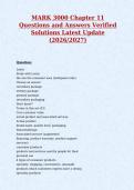 MARK 3000 Chapter 11&NewLine;Questions and Answers Verified&NewLine;Solutions Latest Update&NewLine;&lpar;2026&sol;2027&rpar;